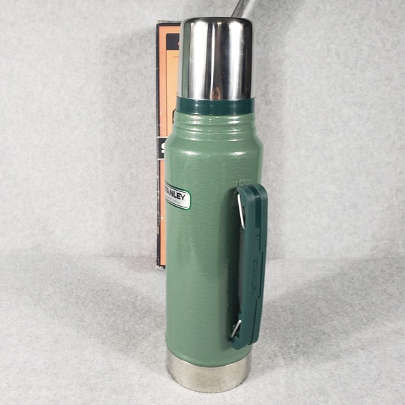 Stanley Classic Green Stainless Steel Vacuum Bottle 1.1 Quart 1 Lt Thermos Cup - Picture 7 of 15